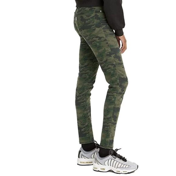 New Levi's Andie Green Camo 721 High-Rise Skinny Jeans Women pants size 0 - Picture 3 of 7